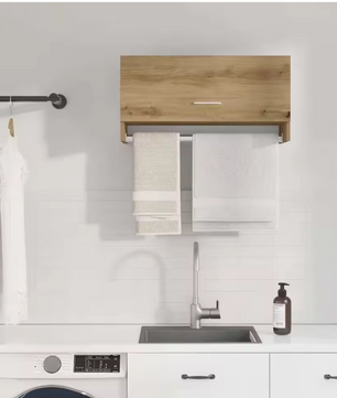 Houten Opbergkast in Eikenlook – Moderne Garderobekast met Legplank