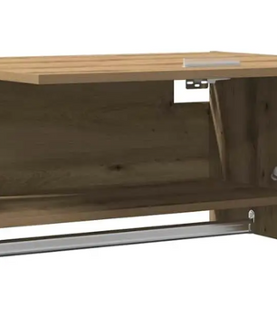 Houten Opbergkast in Eikenlook – Moderne Garderobekast met Legplank