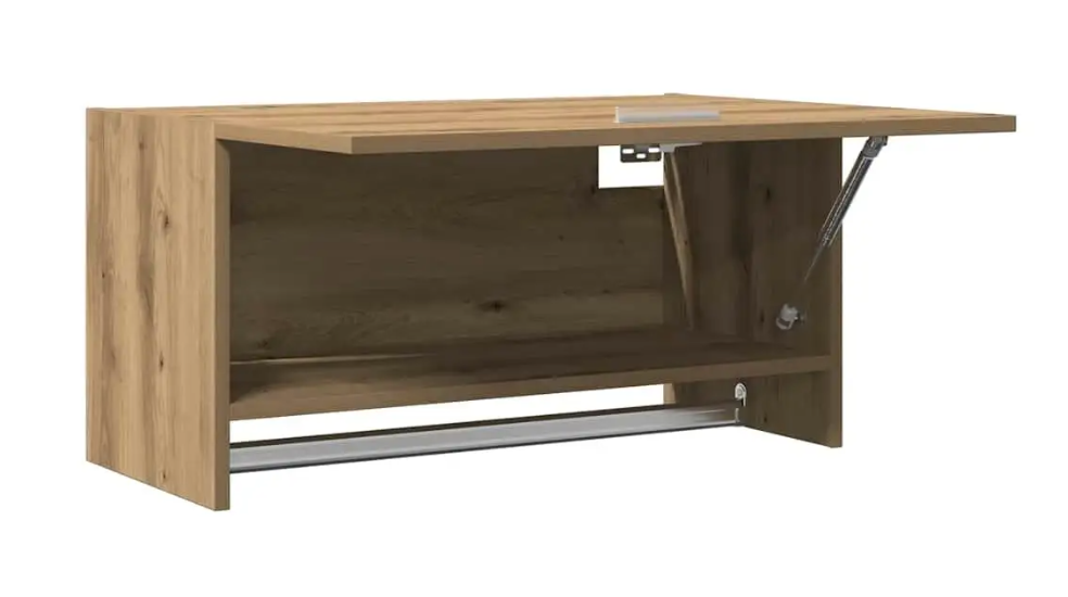 Houten Opbergkast in Eikenlook – Moderne Garderobekast met Legplank