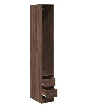 Smalle Garderobekast in Eikenlook – Houten Opbergkast 30×50×200 cm