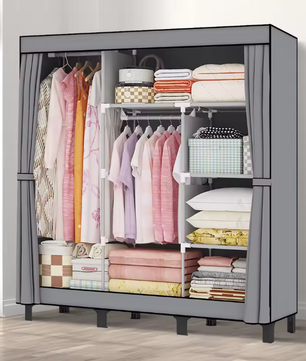 Waterdichte Stoffen Garderobekast – Opvouwbare Kledingkast 130×45×172 cm