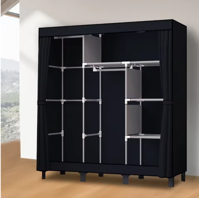 Waterdichte Stoffen Garderobekast – Opvouwbare Kledingkast 130×45×172 cm