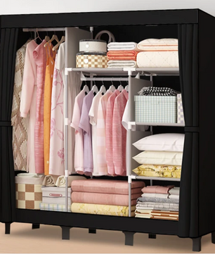 Waterdichte Stoffen Garderobekast – Opvouwbare Kledingkast 130×45×172 cm