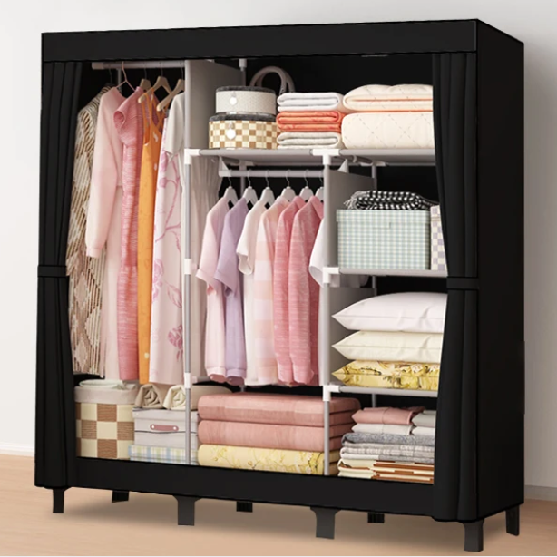 Waterdichte Stoffen Garderobekast – Opvouwbare Kledingkast 130×45×172 cm