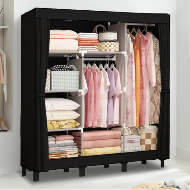 Waterdichte Stoffen Garderobekast – Opvouwbare Kledingkast 130×45×172 cm