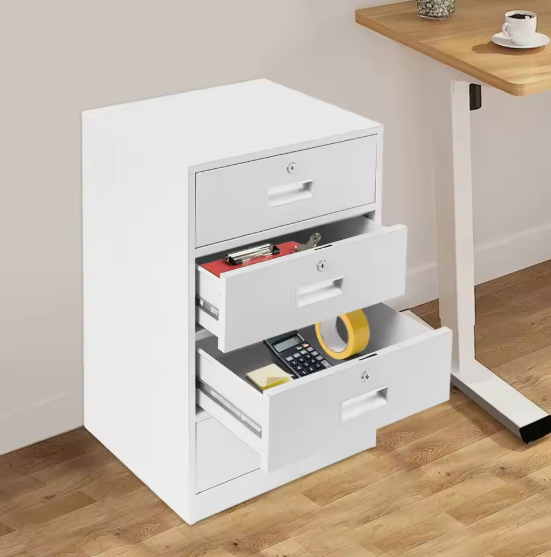 Metalen Dossierkast met 4 Lades – Afsluitbaar en Ruimtebesparend