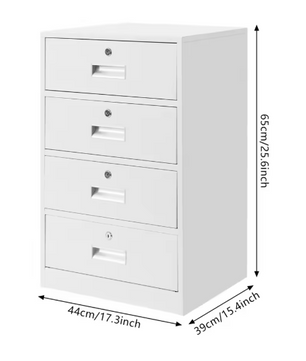 Metalen Dossierkast met 4 Lades – Afsluitbaar en Ruimtebesparend