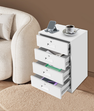 Metalen Dossierkast met 4 Lades – Afsluitbaar en Ruimtebesparend