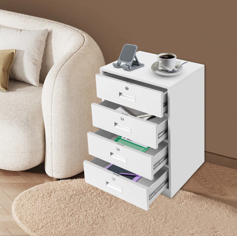 Metalen Dossierkast met 4 Lades – Afsluitbaar en Ruimtebesparend