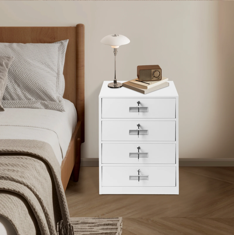 Metalen Dossierkast met 4 Lades – Afsluitbaar en Ruimtebesparend