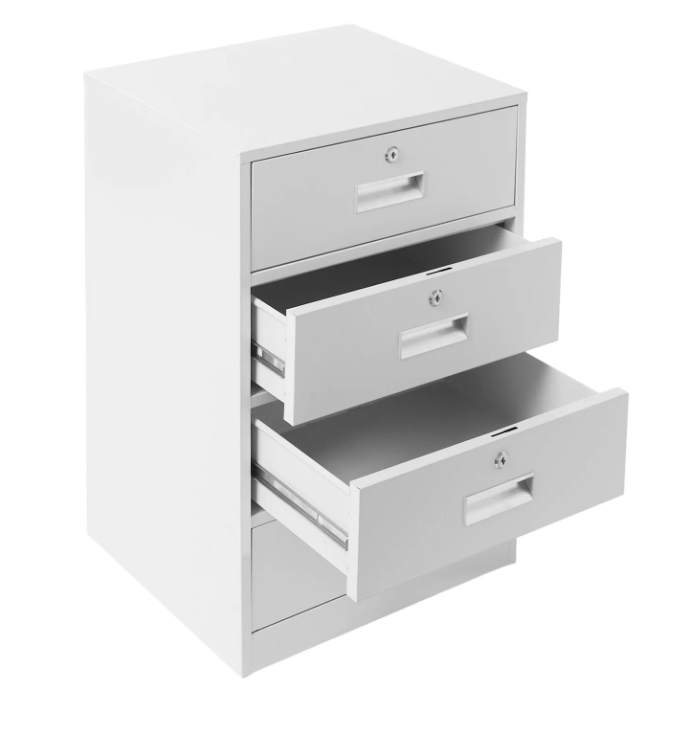 Metalen Dossierkast met 4 Lades – Afsluitbaar en Ruimtebesparend