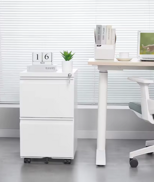 Metalen Ladeblok met 2 Lades – Afsluitbaar Mobiel Kantoorkastje