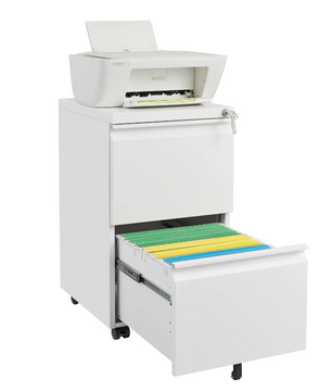 Metalen Ladeblok met 2 Lades – Afsluitbaar Mobiel Kantoorkastje