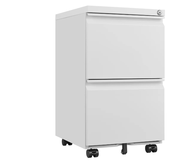 Metalen Ladeblok met 2 Lades – Afsluitbaar Mobiel Kantoorkastje