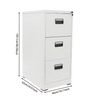 Metalen Dossierkast met 3 Lades – Afsluitbare Kantoorkast