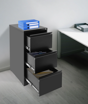 Metalen Dossierkast met 3 Lades – Afsluitbare Kantoorkast