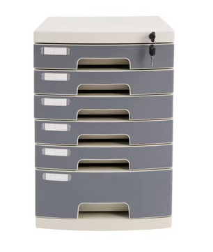 6-Laags Afsluitbare Bureau Organizer – Documentenlade met Slot
