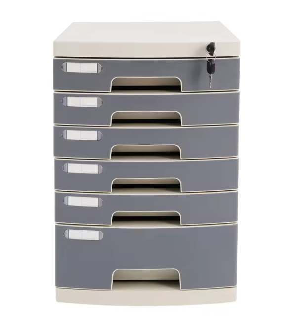 6-Laags Afsluitbare Bureau Organizer – Documentenlade met Slot