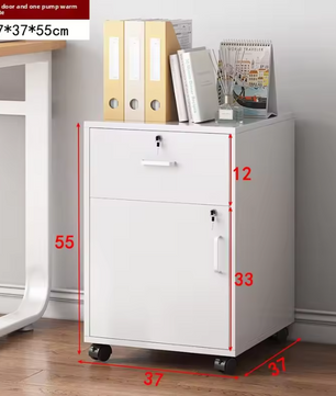 Houten Dossierkast met Slot – Mobiel Ladeblok op Wielen