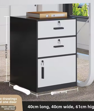 Houten Dossierkast met Slot – Mobiel Ladeblok op Wielen