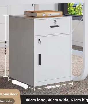 Houten Dossierkast met Slot – Mobiel Ladeblok op Wielen