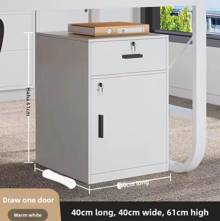 Houten Dossierkast met Slot – Mobiel Ladeblok op Wielen