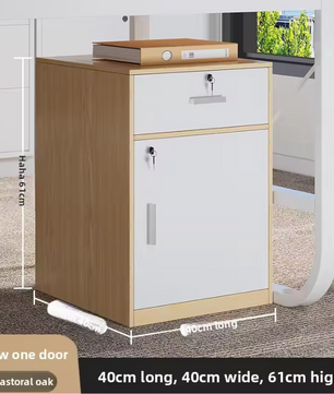 Houten Dossierkast met Slot – Mobiel Ladeblok op Wielen