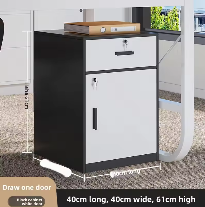 Houten Dossierkast met Slot – Mobiel Ladeblok op Wielen