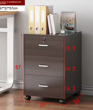 Houten Dossierkast met Slot – Mobiel Ladeblok op Wielen