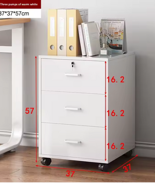 Houten Dossierkast met Slot – Mobiel Ladeblok op Wielen