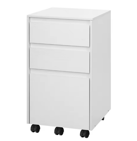 Verrijdbare Houten Archiefkast met 3 Lades – 40x70x40 cm