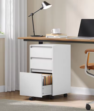 Verrijdbare Houten Archiefkast met 3 Lades – 40x70x40 cm