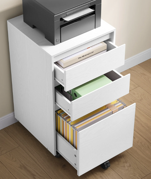 Verrijdbare Houten Archiefkast met 3 Lades – 40x70x40 cm