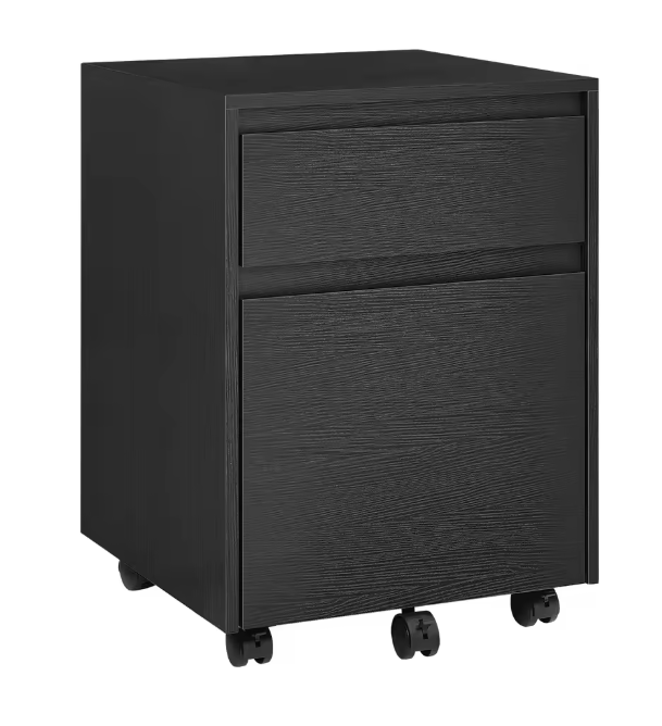 Verrijdbare Houten Archiefkast met 2 Lades – 40x56x40 cm