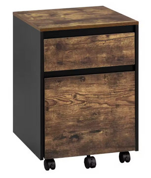 Verrijdbare Houten Archiefkast met 2 Lades – 40x56x40 cm