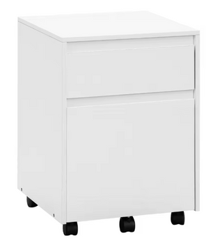 Verrijdbare Houten Archiefkast met 2 Lades – 40x56x40 cm