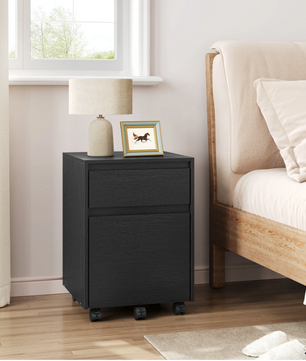 Verrijdbare Houten Archiefkast met 2 Lades – 40x56x40 cm