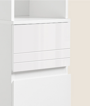 Vrijstaande Badkamerkast met Lade en Verstelbare Planken – MDF