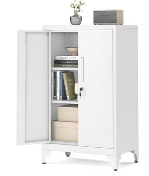 Metalen Opbergkast met 2 Deuren en Slot – Kantoor en Werkplaats