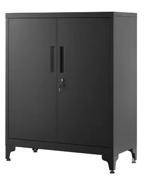 Metalen Opbergkast met 2 Deuren – 80x40x90 cm, Industrieel en Afsluitbaar