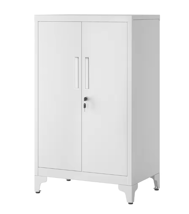 Metalen Opbergkast met 2 Deuren – 60x40x90 cm, Afsluitbaar en Stevig