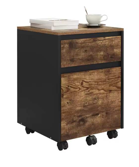 Mobiele Archiefkast met 2 Lades – 40x56x40 cm, Verrijdbaar Design