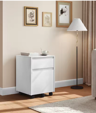 Mobiele Archiefkast met 2 Lades – 40x56x40 cm, Verrijdbaar Design