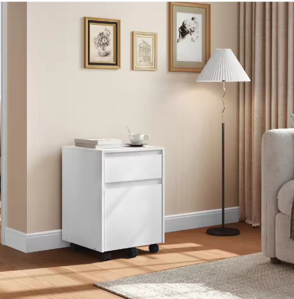 Mobiele Archiefkast met 2 Lades – 40x56x40 cm, Verrijdbaar Design