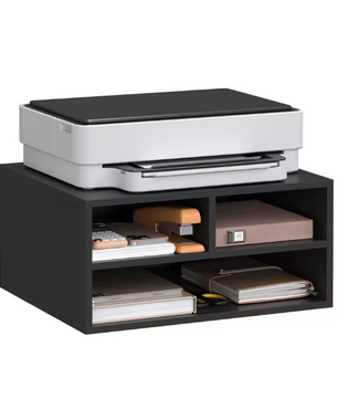 Printerstandaard met Opbergrekken – Houtlook Bureau Organizer, Compact en Modern