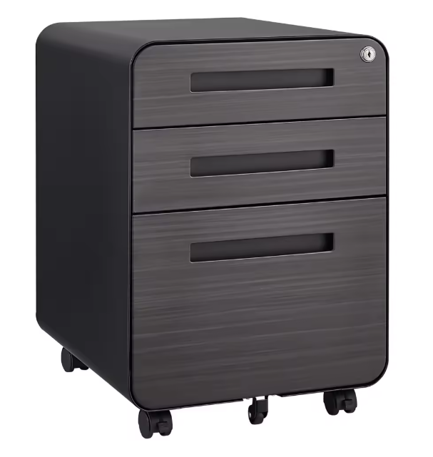 Metalen Archiefkast met 3 Lades – 46x40x58 cm, Verrijdbaar en Afsluitbaar