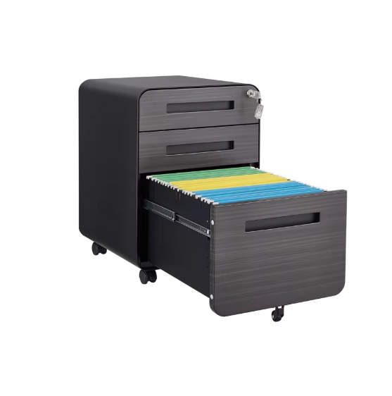 Metalen Archiefkast met 3 Lades – 46x40x58 cm, Verrijdbaar en Afsluitbaar