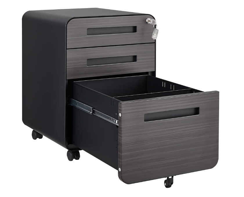 Metalen Archiefkast met 3 Lades – 46x40x58 cm, Verrijdbaar en Afsluitbaar