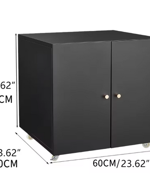 Metalen Printerkast op Wielen – Met Deur en Verstelbaar Schap, Modern Kantoorontwerp