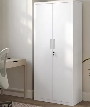 Stalen Archiefkast met Dubbele Deuren – 5 Verstelbare Legplanken en Slot, 180 cm Hoog